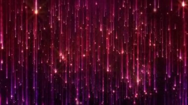 Düşen parlak parçacıklar. Starfall parlak ve parlak bir yıldız işareti ile karanlık bir arka plan üzerinde. Mükemmel parlak ve göz alıcı bir arka plan şenlikli ve ciddi besteleri için. İlmekledi