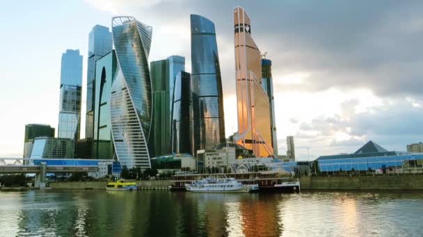 Moscow International Business Center Moscou Rússia Julho 2018 Mibc Maior — Vídeo de Stock