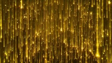 Düşen parlak parçacıklar. Starfall parlak ve parlak bir yıldız işareti ile karanlık bir arka plan üzerinde. Mükemmel parlak ve göz alıcı bir arka plan şenlikli ve ciddi besteleri için. İlmekledi