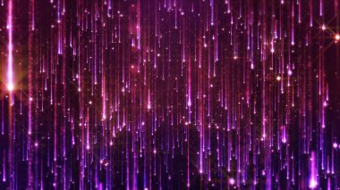3D rendering of the falling of bright particles. Starfall on a dark background with shiny and glowing asterisks. Perfect bright and glamorous background for festive and solemn compositions clipart