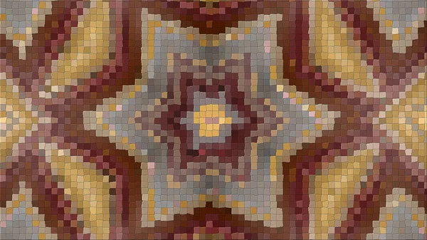 Representación Una Imagen Abstracta Mosaico Composición Brillante Patrones Simétricos Fondo —  Fotos de Stock