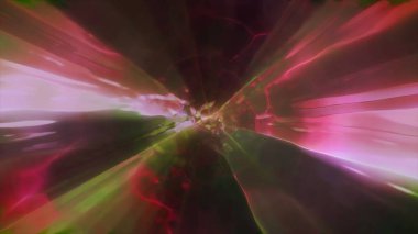 Uzay uçuşunun zaman ve uzayda bir solucan deliğinden başka bir boyuta 3boyutlu olarak işlenmesi. Parlak, yüksek enerjili ve yüksek teknolojili bir tünel. Plazmanın parçacık hızlandırıcılara hareketi