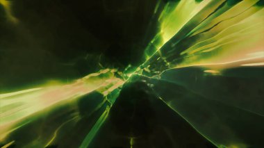 Uzay uçuşunun zaman ve uzayda bir solucan deliğinden başka bir boyuta 3boyutlu olarak işlenmesi. Parlak, yüksek enerjili ve yüksek teknolojili bir tünel. Plazmanın parçacık hızlandırıcılara hareketi