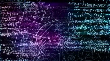 Soyut matematiksel formüller bloklarını yazılı ve sanal alana taşındı. Kamera matematiksel formüller uçar. ilmekledi