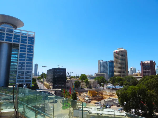 Widok Ulice Miasta Tel Awiw Szlaki Turystyczne Wypoczynku Pracy Największym — Zdjęcie stockowe