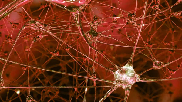 Візуалізація Штучного Інтелекту Мережі Штучних Нервових Клітин Синапсів Мозку Робота — стокове фото