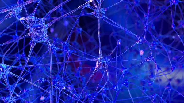 Rendering Artificial Intelligence Networks Artificial Nerve Cells Synapses Brain Robot — Stock Photo, Image