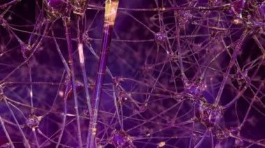 Yapay nedeni. Yapay sinir hücreleri ve sinapslarda bir robot, hangi elektrik darbeleri ve deşarj pass ile beyinde oluşan bir ağ ile yolculuk