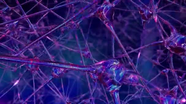 Raison artificielle. Voyage à travers un réseau de cellules neuronales artificielles et de synapses dans le cerveau d'un robot, à travers lequel passent les impulsions et les décharges électriques 