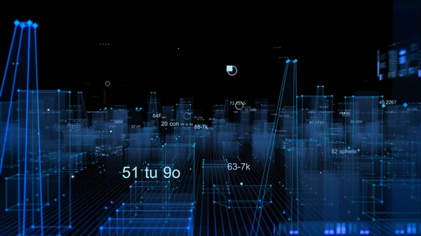 Résumé Ville Numérique Technologique Partir Données Dans Cyberespace Stockage Informations — Photo