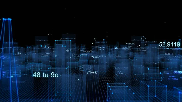 Анотація Технологічного Цифрового Міста Даних Кіберпросторі Зберігання Інформації Інформаційному Просторі — стокове фото