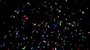Renkli konfeti muhteşem ve sihirli bir atmosfer oluşturmak için alfa maskesi. ilmekledi