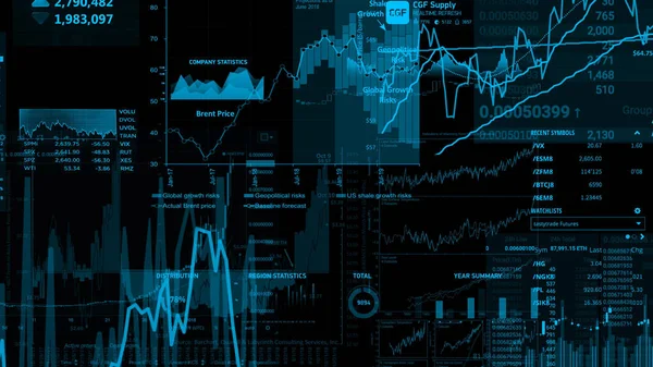 Rendering Tőzsdei Indexek Virtuális Térben Gazdasági Növekedés Recesszió Elektronikus Virtuális — Stock Fotó