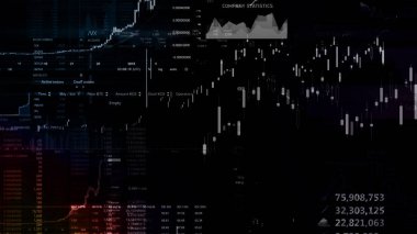 3D render sanal alanda hisse senedi dizinleri. Ekonomik büyüme, durgunluk. Elektronik sanal platformu eğilimleri ve hisse senedi piyasa dalgalanmaları gösterilen