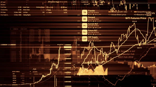 Rendering Tőzsdei Indexek Virtuális Térben Gazdasági Növekedés Recesszió Elektronikus Virtuális — Stock Fotó