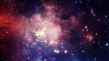 3D render bir yıldız Bulutsusu ve kozmik toz, kozmik gaz kümeleri ve takımyıldızları derin uzayda. Nasa tarafından döşenmiş bu görüntü unsurları