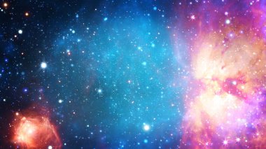 3D render bir yıldız Bulutsusu ve kozmik toz, kozmik gaz kümeleri ve takımyıldızları derin uzayda. Nasa tarafından döşenmiş bu görüntü unsurları