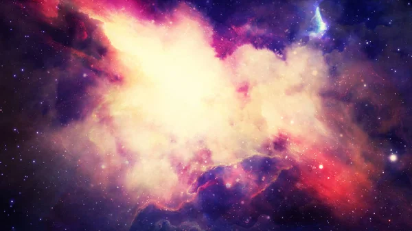 Representación Una Nebulosa Estelar Polvo Cósmico Cúmulos Gas Cósmico Constelaciones — Foto de Stock
