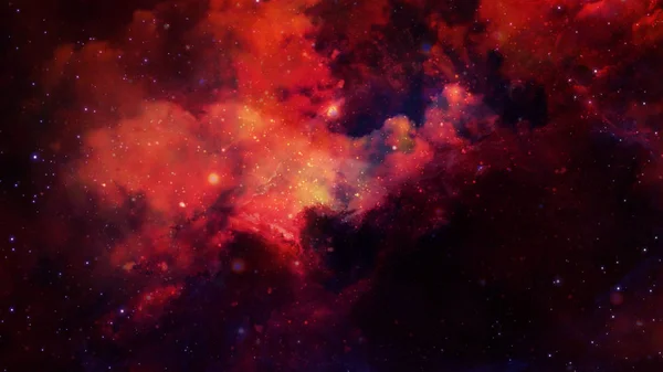 Rendering Stellar Nebulosa Och Kosmiskt Stoft Kosmiska Gas Kluster Och — Stockfoto