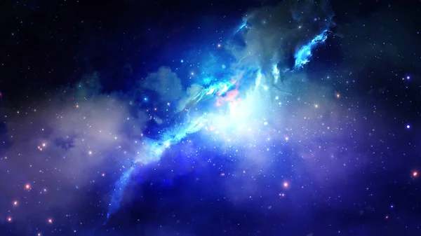 Rendu Une Nébuleuse Stellaire Poussière Cosmique Amas Gaz Cosmiques Constellations — Photo