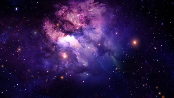 3D render bir yıldız Bulutsusu ve kozmik toz, kozmik gaz kümeleri ve takımyıldızları derin uzayda. Nasa tarafından döşenmiş bu görüntü unsurları