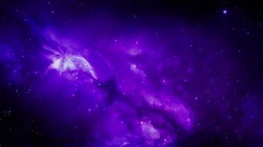 Uçan yıldız bulutsu ve kozmik toz, kozmik gaz kümeleri ve derin uzayda bir takımyıldız. Nasa tarafından döşenmiş bu video unsurları