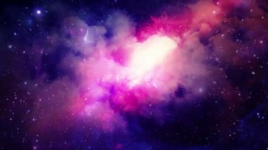 Uçan yıldız bulutsu ve kozmik toz, kozmik gaz kümeleri ve derin uzayda bir takımyıldız. Nasa tarafından döşenmiş bu video unsurları