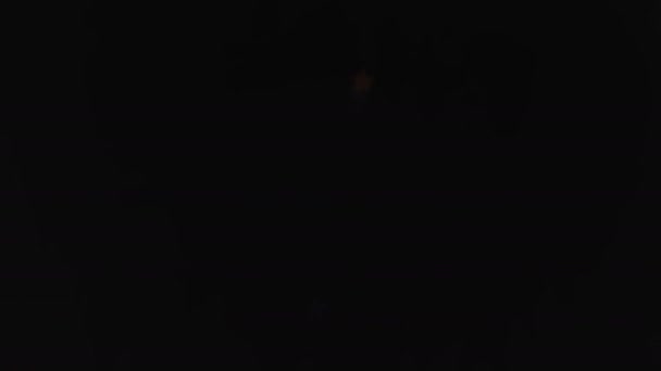 Боке Формі Зірок Розмивання Феєрверків Вибухають Вночі Небі Яскраві Зірки — стокове відео