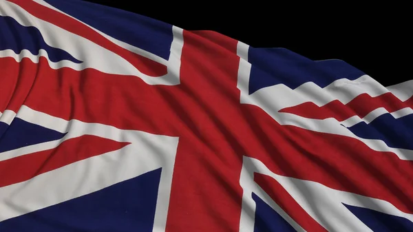 Rendu 3D d'un drapeau britannique — Photo