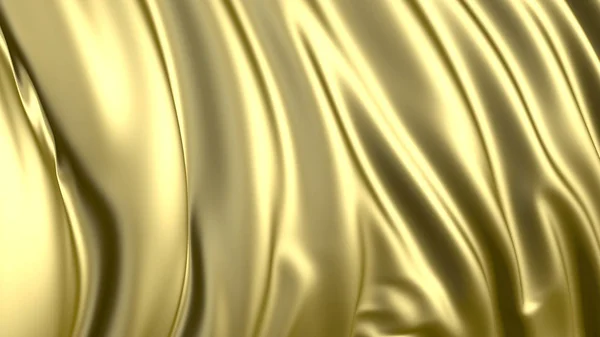 3D візуалізація золотої тканини — стокове фото