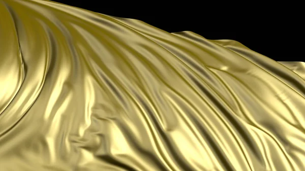 Rendu 3D de tissu doré — Photo