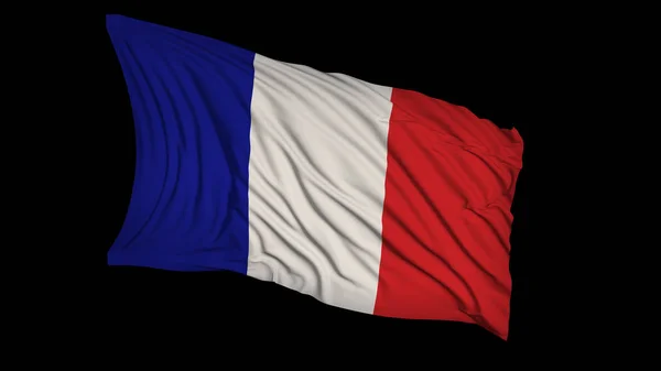 Renderização 3D de uma bandeira francesa — Fotografia de Stock