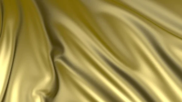 3D rendering of golden fabric