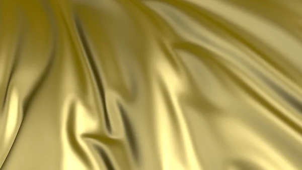 3D rendering of golden fabric
