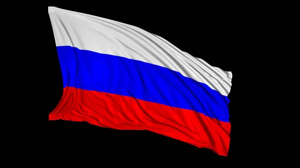 3D-Darstellung der russischen Flagge — Stockfoto