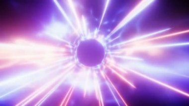 Işık hızında uzayda ve zamanda seyahat. Hiperuzayda uçuşun yüksek enerjisiyle görüntülenmesi. Ilmekledi