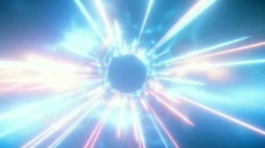 Işık hızında uzayda ve zamanda seyahat. Hiperuzayda uçuşun yüksek enerjisiyle görüntülenmesi. Ilmekledi