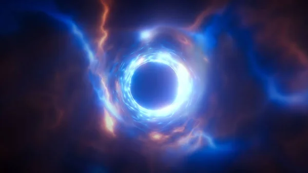 uzayda soyut bir enerji tüneli 3D render