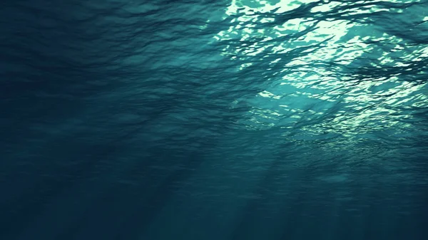 3D rendering of underwater light creates a beautiful solar curta