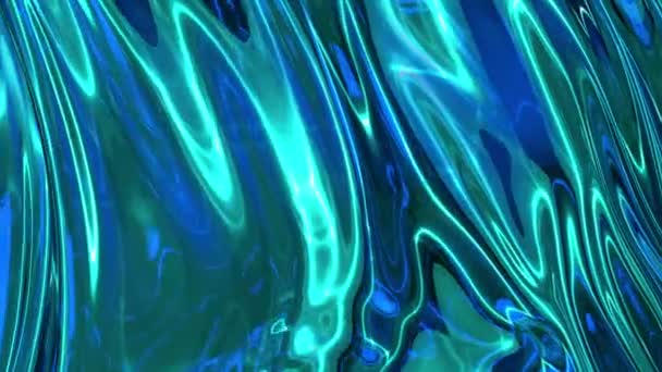Синя Блискуча Тканина Повільному Русі Тканина Плавно Розвивається Під Час — стокове відео