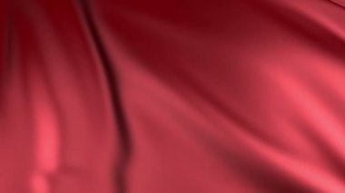 Kırmızı ipek yavaş hareket içinde. Kumaş rüzgarda sorunsuz bir şekilde gelişir. Rüzgar dalgaları kumaştan yayıldı. Pürüzsüz hareket kumaşın bu sürümü neredeyse her video için uygundur