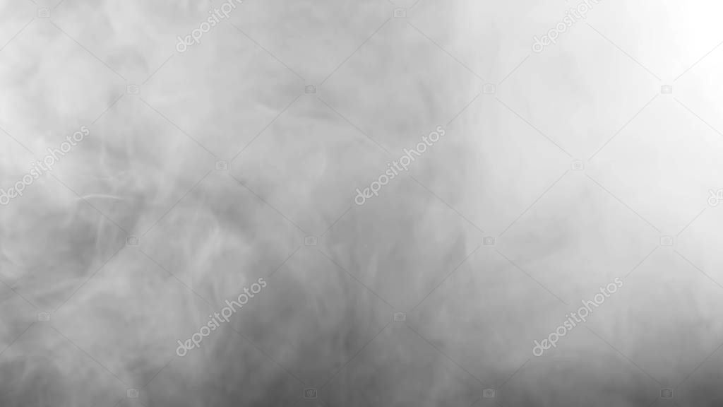 Abstract smoke steam moves on a black background