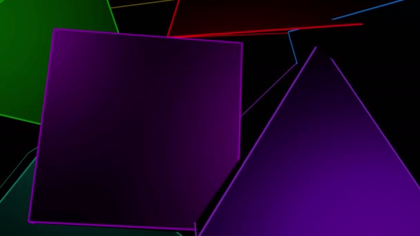 Abstract Bright Polygonal Background Many Surfaces Ideal Any Video Presentation — Stock Video