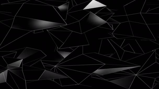 Abstrakt Ljus Månghörnigt Trianglar Bakgrund Med Många Ytor Perfekt För — Stockvideo