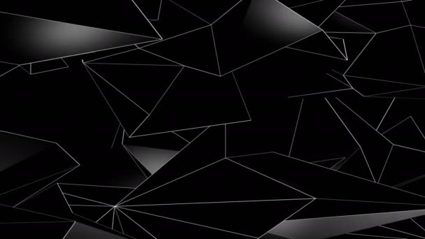 Résumé Lumineux Fond Triangles Polygonaux Lumineux Avec Nombreuses Surfaces Idéal — Video