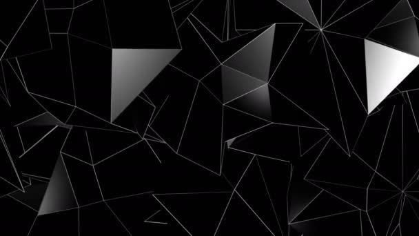 Résumé Lumineux Fond Triangles Polygonaux Lumineux Avec Nombreuses Surfaces Idéal — Video