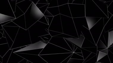 Soyut parlak çokgen üçgenler arka plan birçok yüzeyler. Herhangi bir video sunumu veya kendi grafik proje için idealdir. Logonuz veya üstbilginiz için kırılan şekillerle etkileyici ve güzel bir arka plan olabilir. Ilmekledi