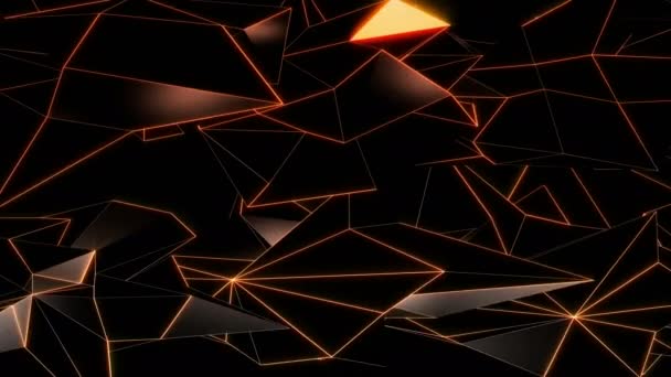 Abstrato Brilhante Fundo Triângulos Poligonais Com Muitas Superfícies Ideal Para — Vídeo de Stock