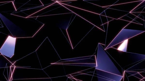 3D рендеринг фона абстрактных геометрических треугольников — стоковое фото