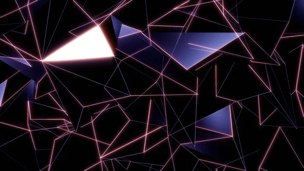 3D rendering background of abstract geometric triangles — Stock Photo, Image